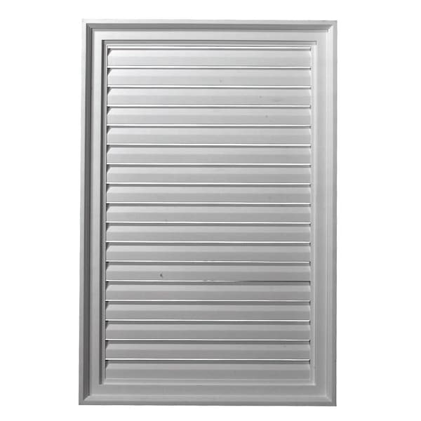 Ekena Millwork Vertical Urethane Gable Vent Louver, Functional, 24"W x 26"H GVVE24X26F - main